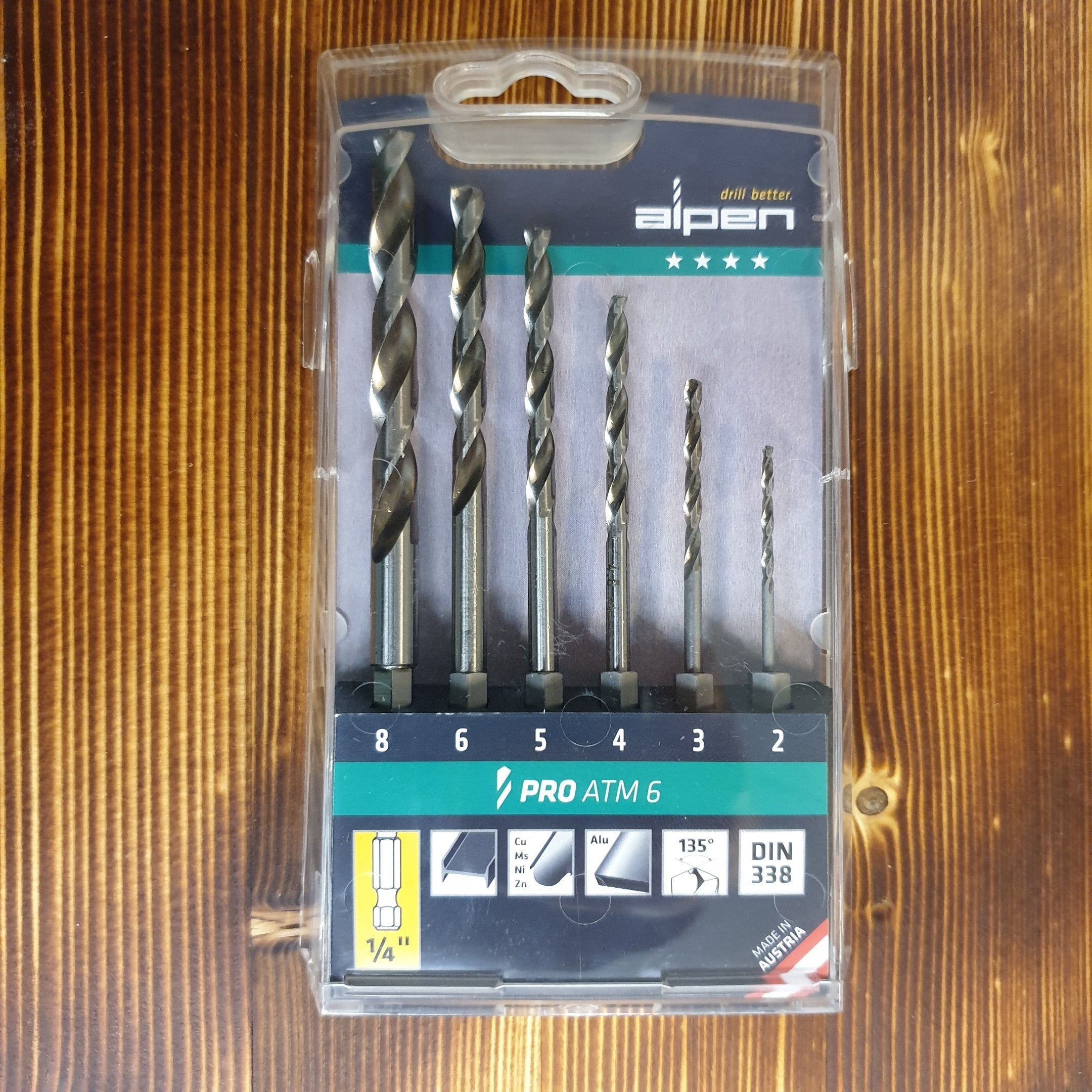 Alpen Cassette PRO ATM 6. 6 pcs, Ø 2.0/3.0/ 4.0/ 5.0/ 6.0/ 8.0mm