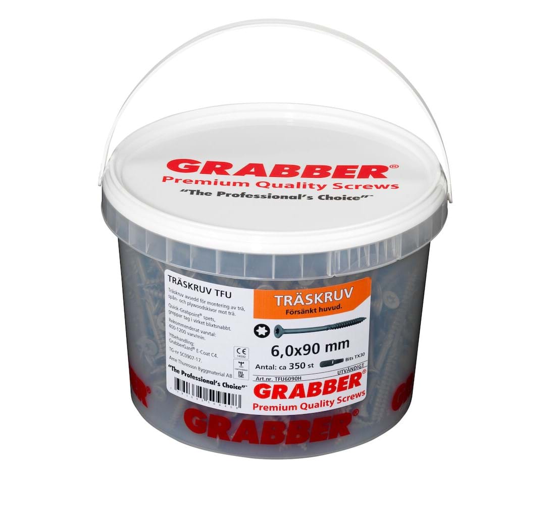 Grabber Träskruv TFU C4 6mm Utomhusskruv