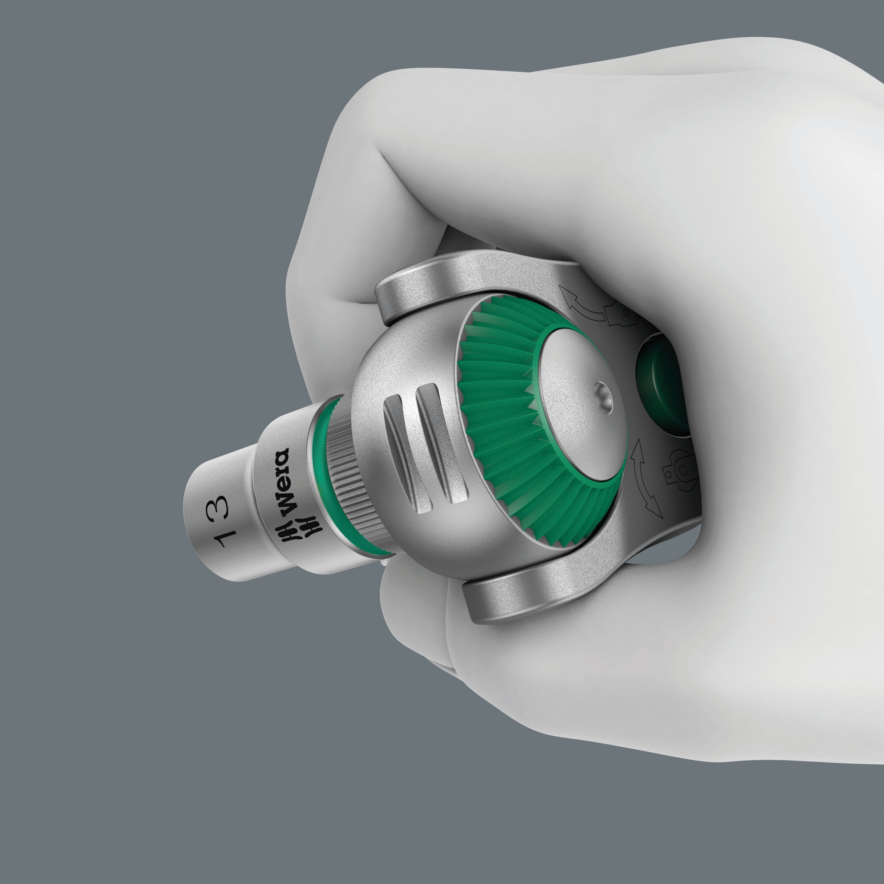 Wera 8100 SA 6 Zyklop Speed-spärrhandtagssats, 1/4"-fattning, metriska mått