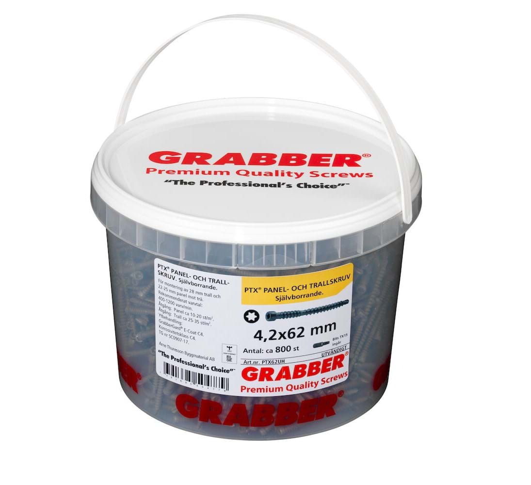 Grabber PTX Självborrande panel- och trallskruv - Utomhusskruv