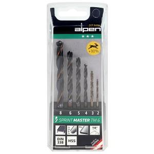 Alpen Kombiset Master 16 delar Wood TM, HSS-Sprint Master TM, Long-Life TSS