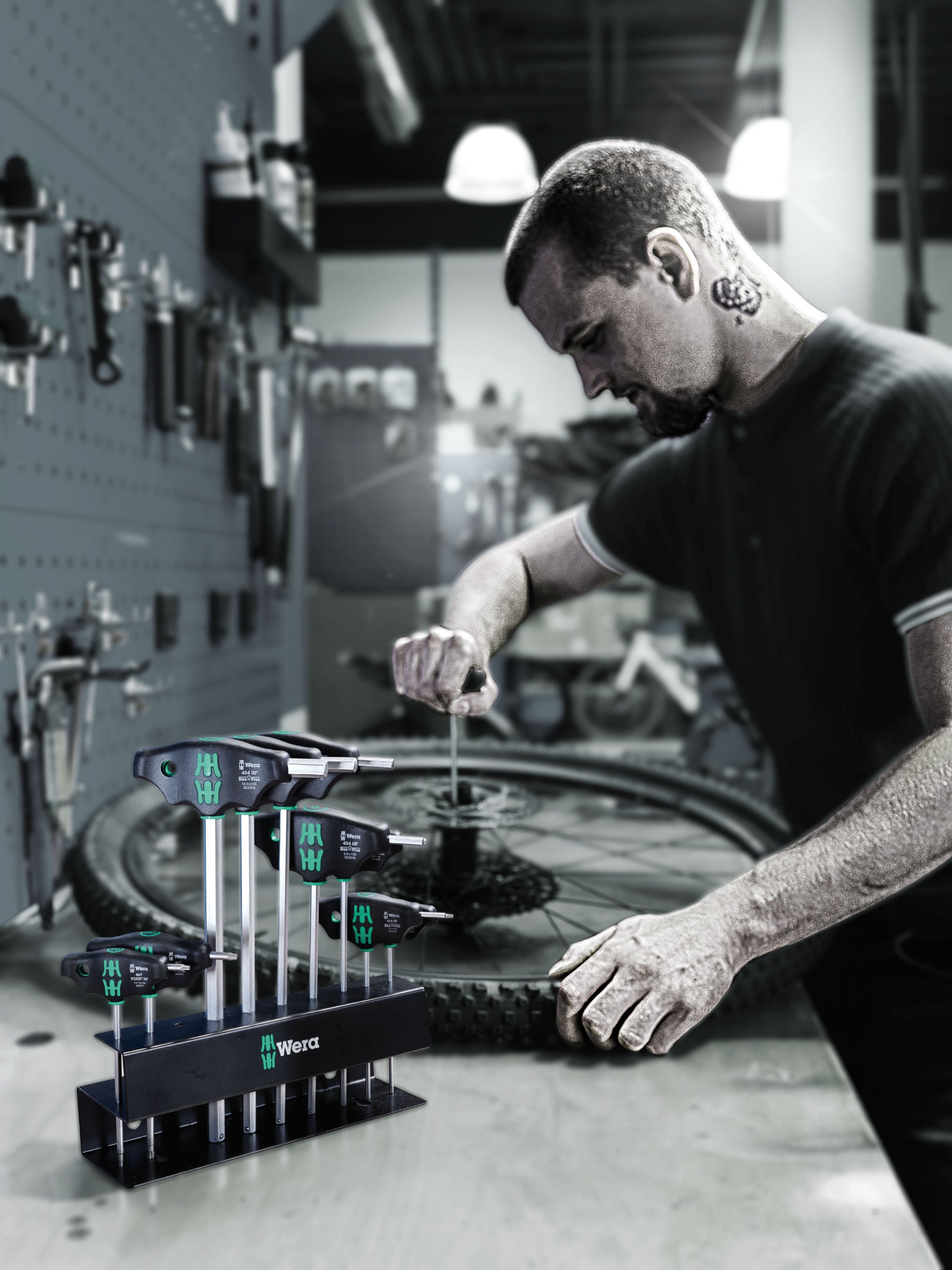 Wera cykelset 6 T-handtag Torx och Insex med hållarfunktion och