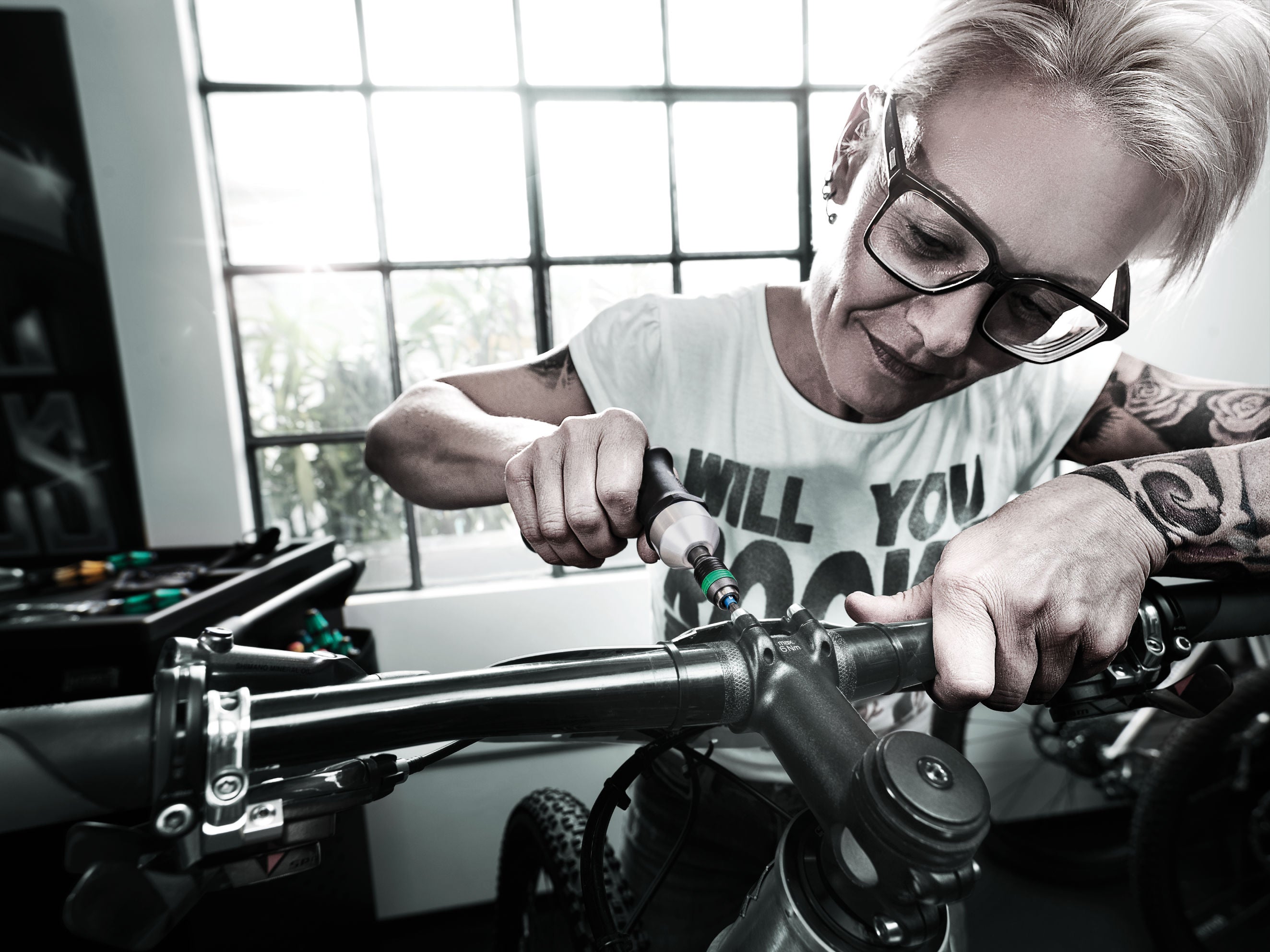 Wera Serie 7400 Kraftform pistolgrepp, förinställd, inställbar momentskruvmejsel (3,0–8,8 Nm) med Rapidaptor-snabbfäste