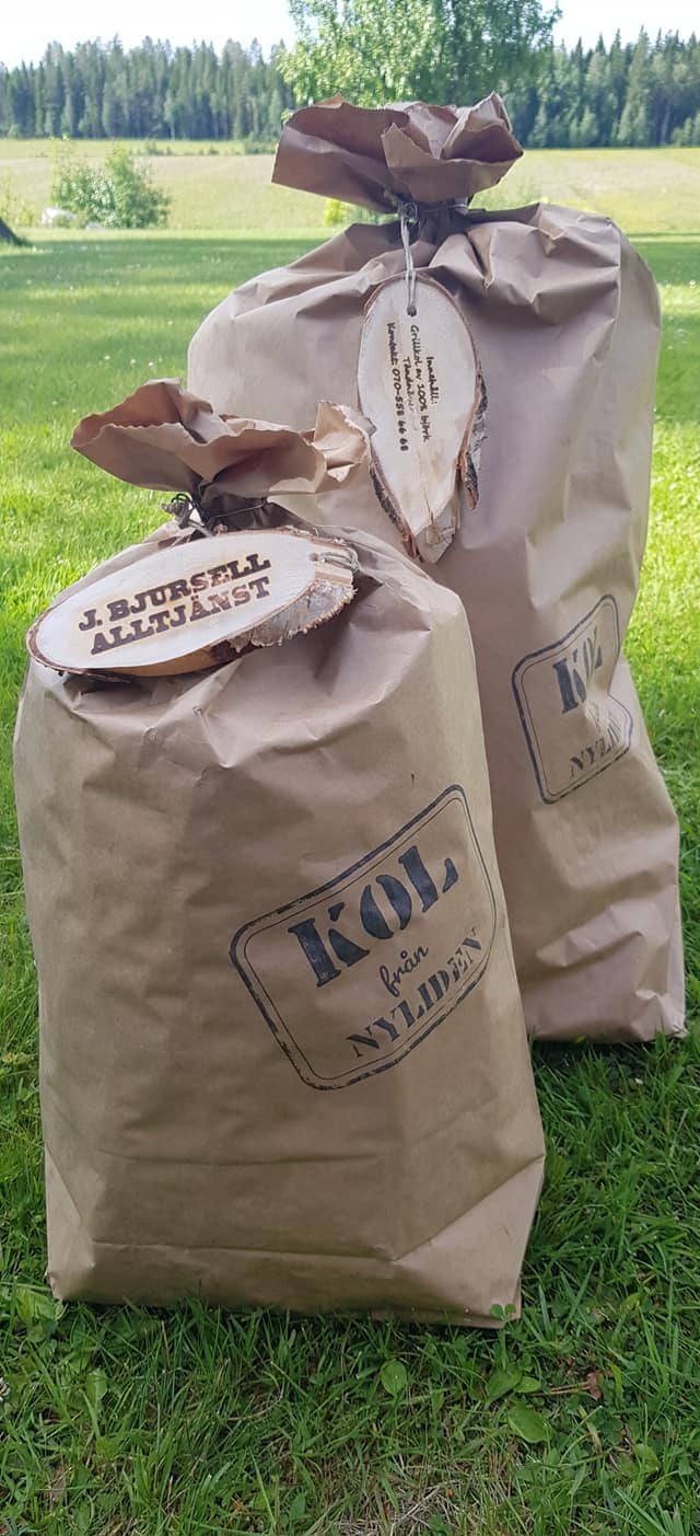 Grillkol, Kol från Nyliden av 100% björk