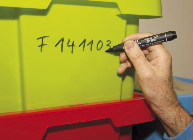 Pica Classic 520 & 521 permanent märkpenna - Röd, Blå, Svart