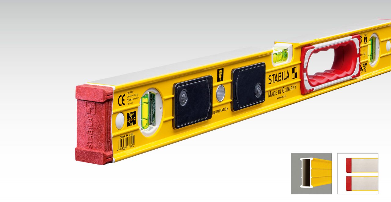 Stabila 196-2 LED med lysande libeller