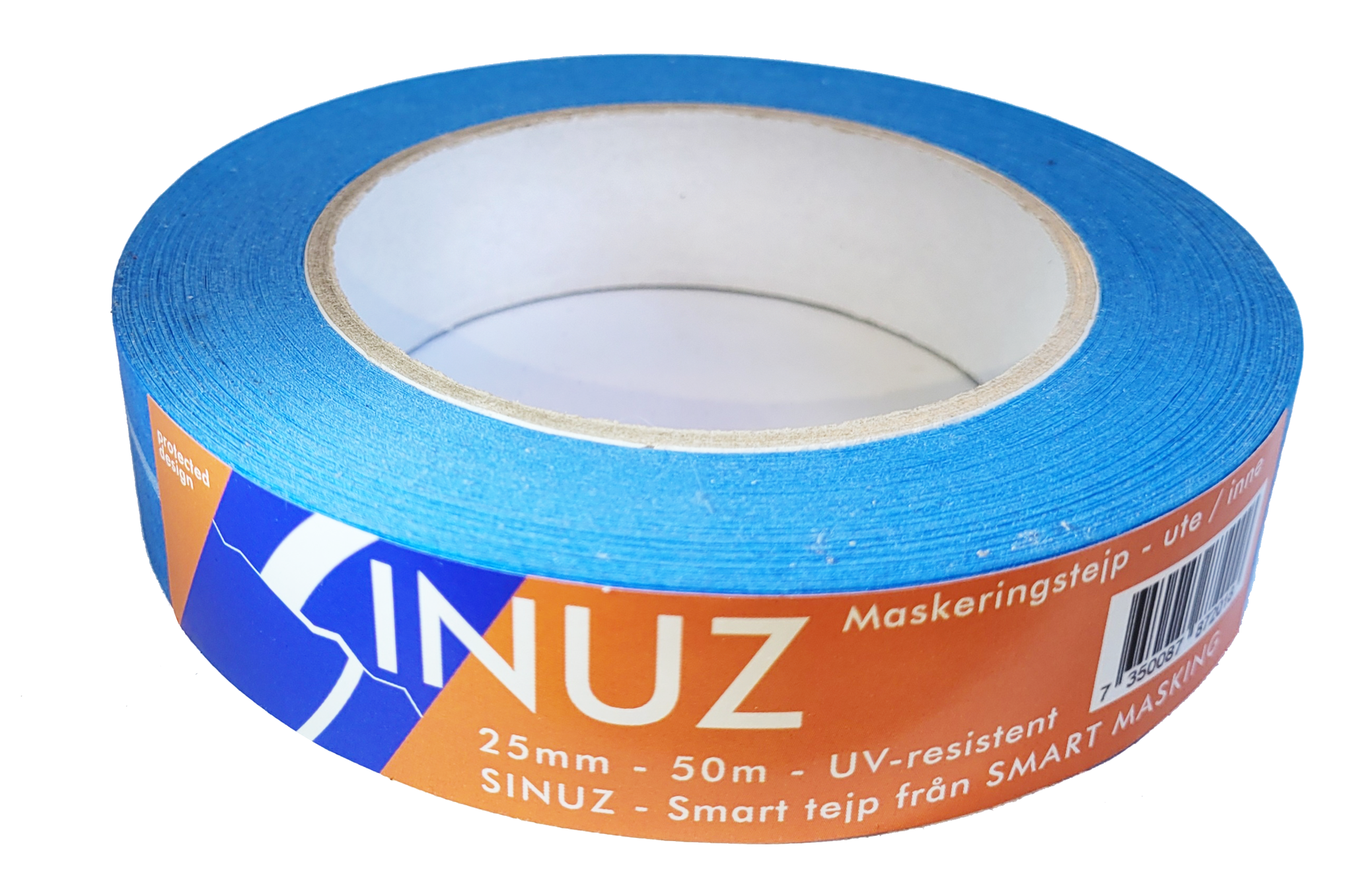 Sinuz. Maskeringstejp ute / inne. 50m 25mm.