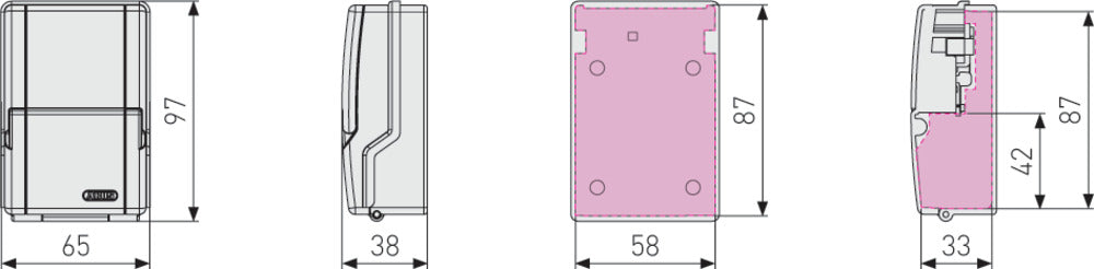 ABUS Mini KeyGarage 727 Mini med kombinationslås för väggmontering