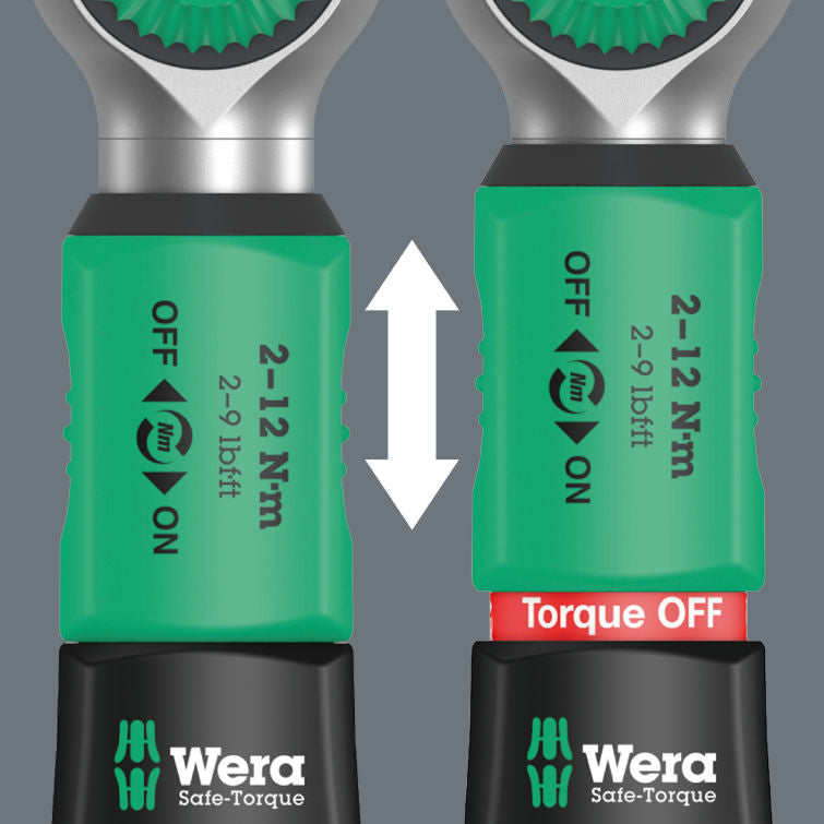 Wera Safe-Torque A 1 momentnyckel med 1/4"-fyrkantsfattning, 2-12 Nm