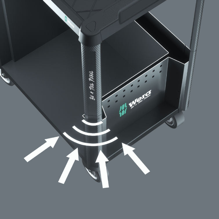 Wera 9700 Tool Rebel-verktstadsvagn 1, 78 delar