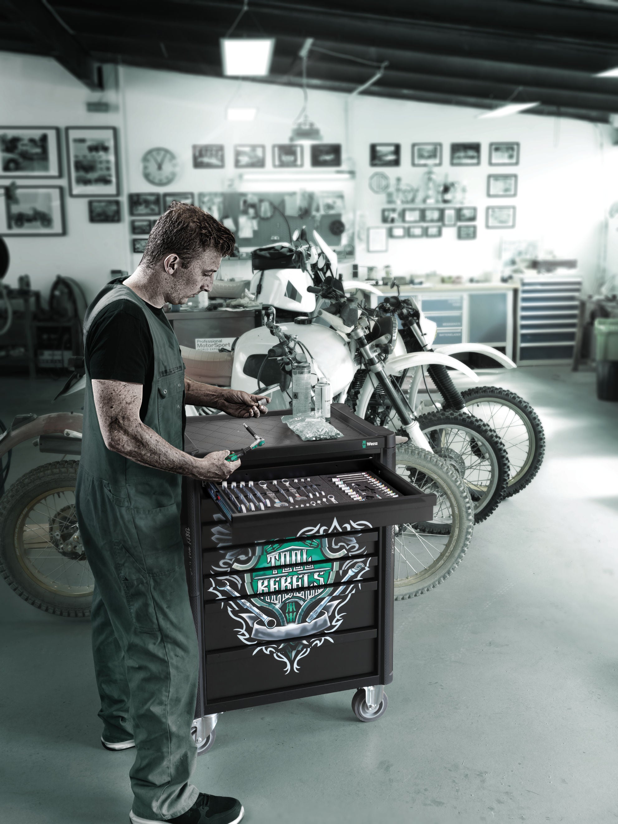 Wera 9700 Tool Rebel-verktstadsvagn 1, 78 delar