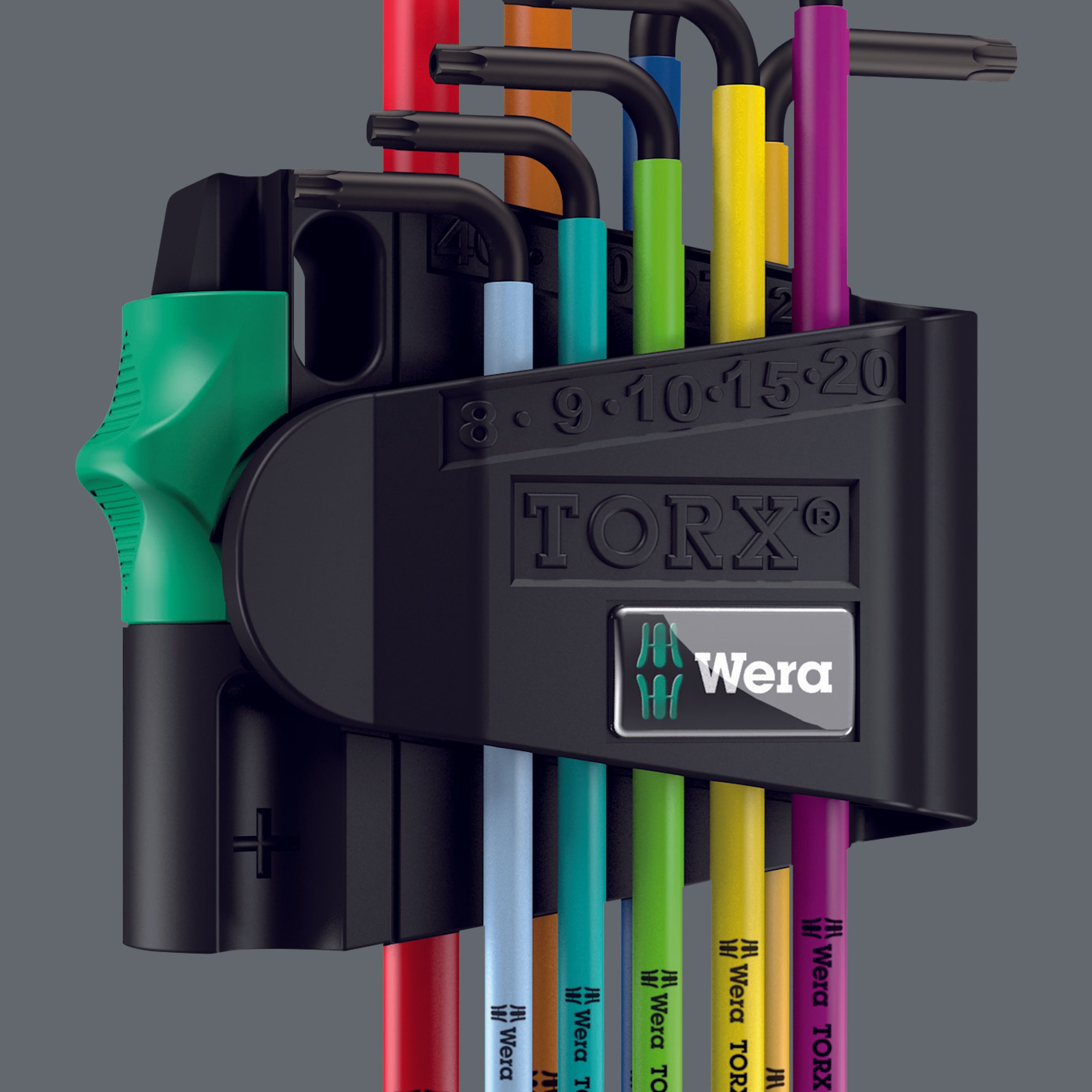 Wera 967 SPKL/9 L-Keys Set för TORX, 9 nycklar Multicolour