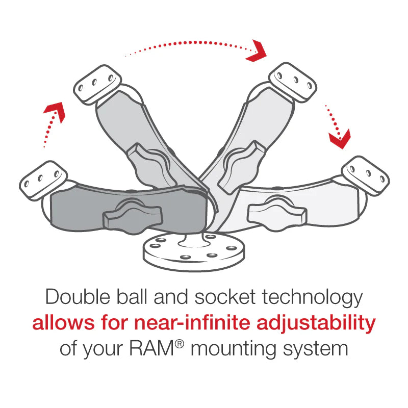 RAM Mount Quick-Grip XL-telefonhållare med RAM Twist-Lock sugkoppsfäste RAM-B-166-PD4