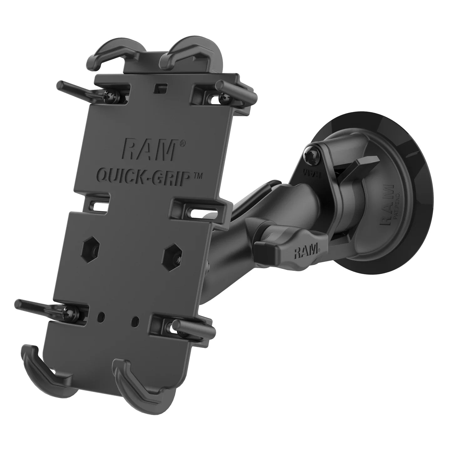 RAM Mount Quick-Grip XL-telefonhållare med RAM Twist-Lock sugkoppsfäste RAM-B-166-PD4