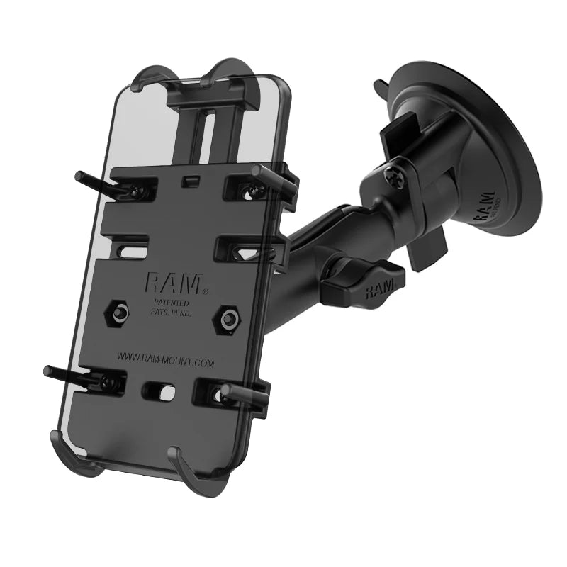 RAM Mount Quick-Grip telefonhållare med sugkoppsfäste RAM-B-166-PD3