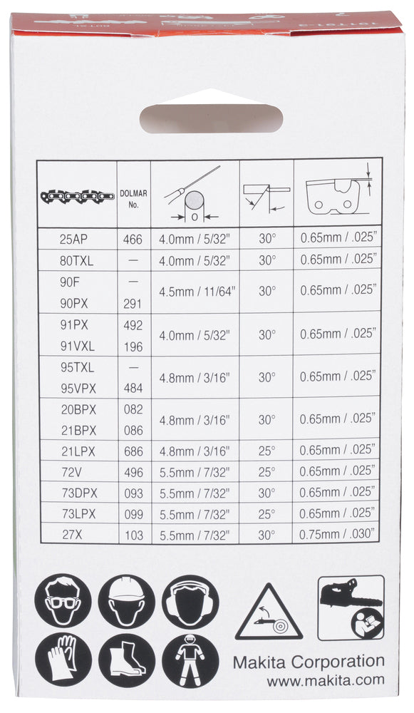 Makita 191T91-3 Kedja -59, 0.325, 1.1 mm, 14"- 35 cm