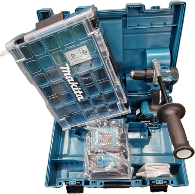 Makita Borrskruvdragare DDF484STX5-MO 1x5Ah + laddare + handtag +Makpac Organizer