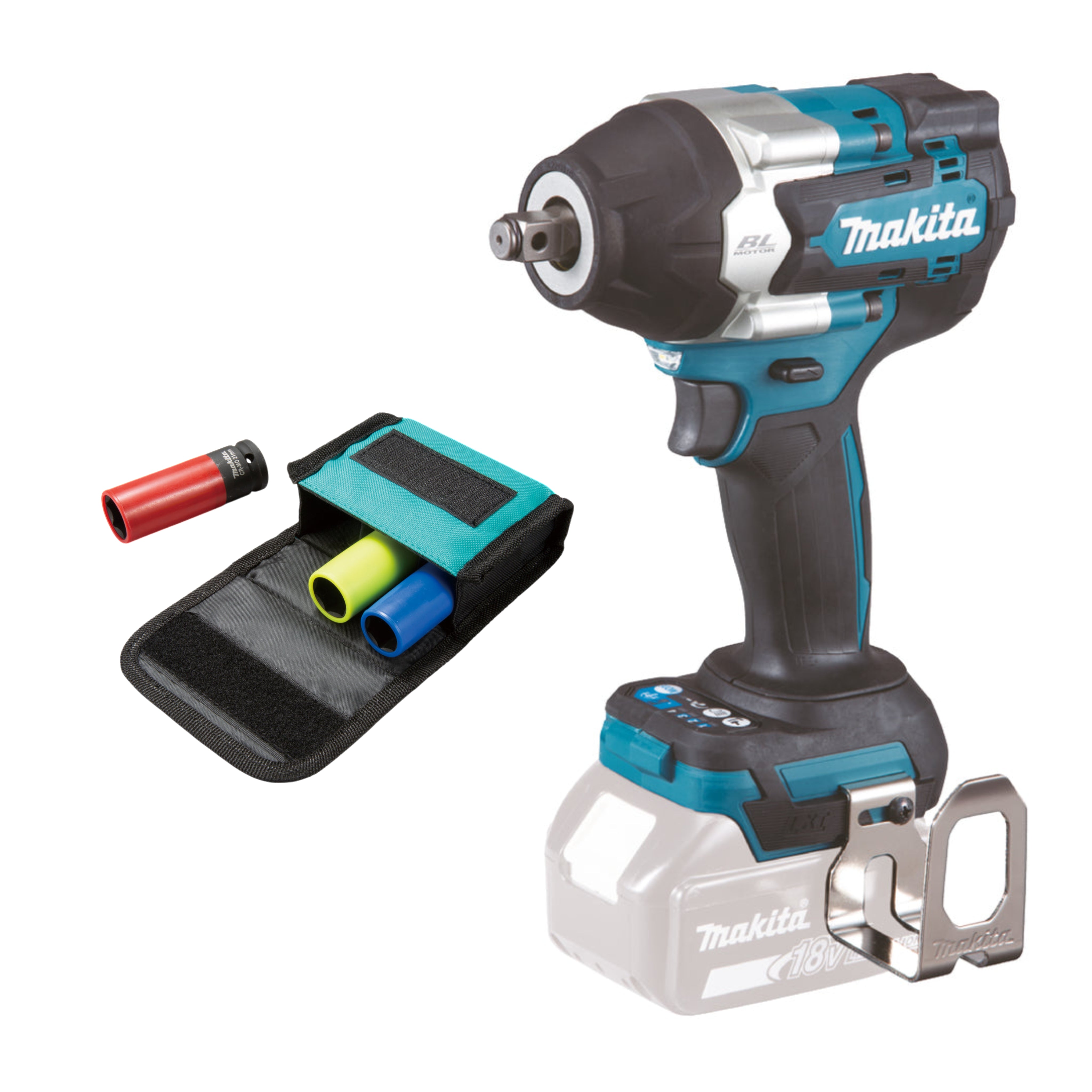 Makita Mutterdragare DTW700Z 18V + Krafthylssats 17, 19, 21mm