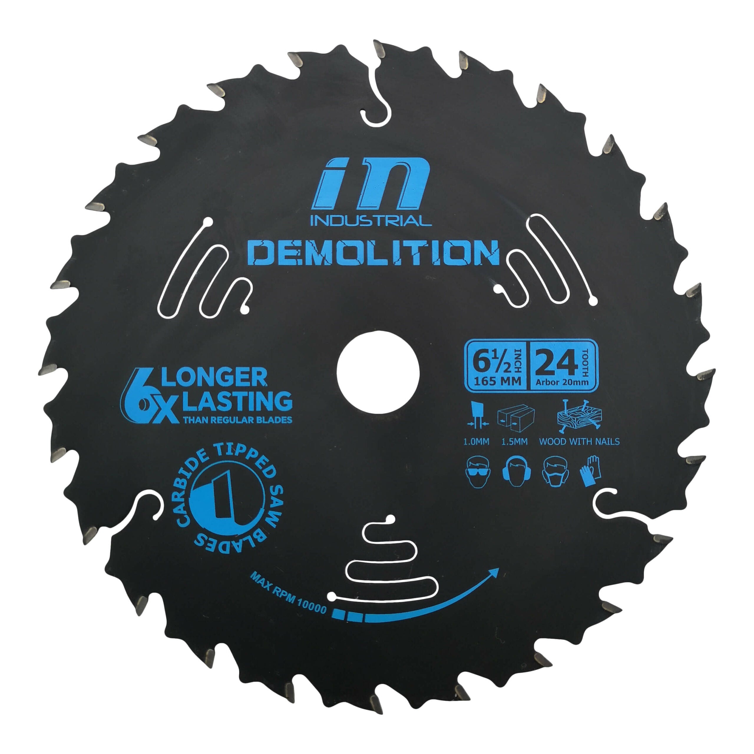 Sågklinga 165 mm Demolition Teflon 24 T/20 mm hål