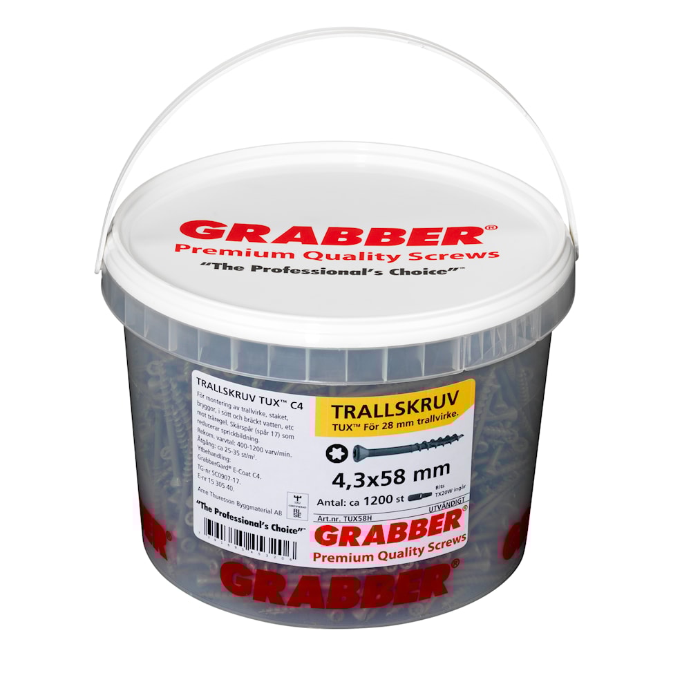 Grabber TUX Trallskruv C4 250p Utvändig