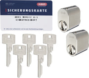 ABUS Paket med 2 ovalcylindre inkl. 5 nycklar, Lika Låsning, SSF3, Zolit, Profil: ZS27A