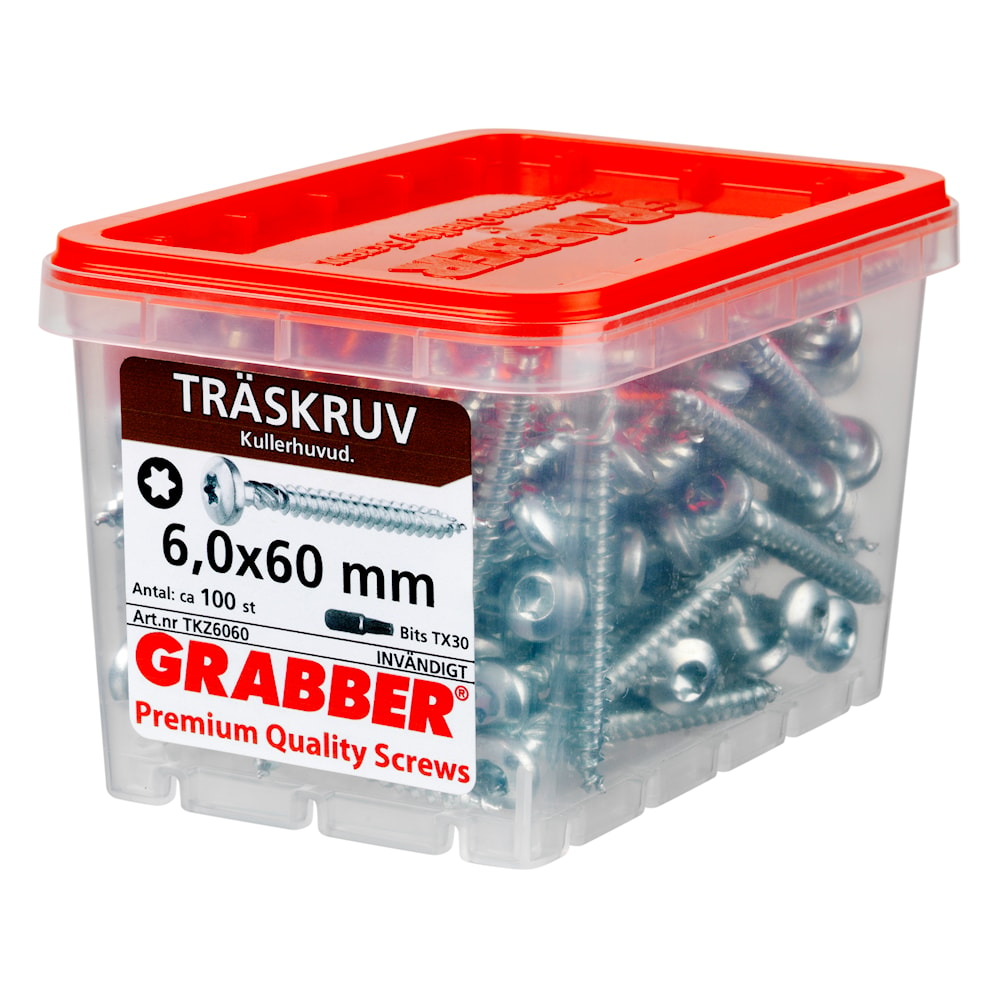 Grabber Träskruv Kullrig TKZ  4,5-5 mm Inomhusskruv