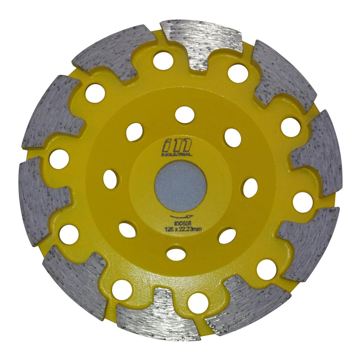 Industrial IDD555 diamantslipskål T-type 125 × 22,23 mm