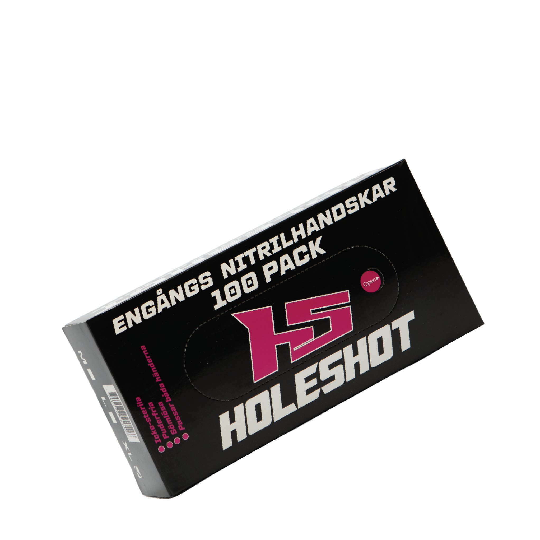 HOLESHOT NITRILHANDSKAR Svart (100-pack)