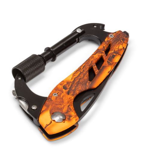 Briv Karbinhakekniv Multi Orange camo