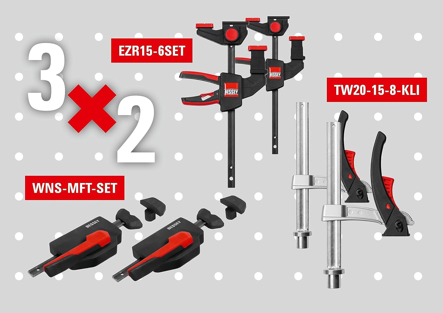 Bessey tvingset MFT-SET-A