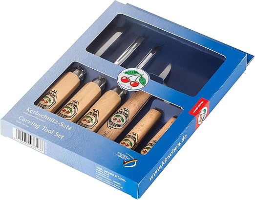 Kirschen Träsniderisset, vitbokhandtag, 6-delar