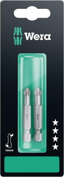 Wera 851/4 TZ Bits, PH 50mm 2-pack