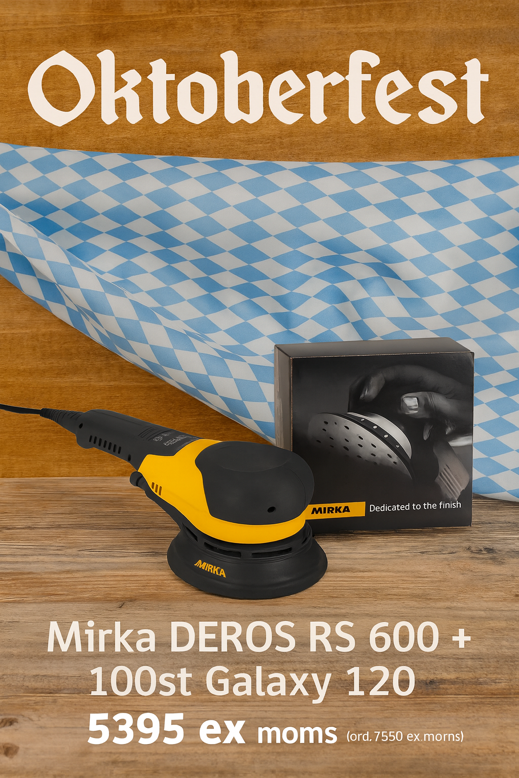 Mirka DEROS RS 600 + 100st Galaxy 120