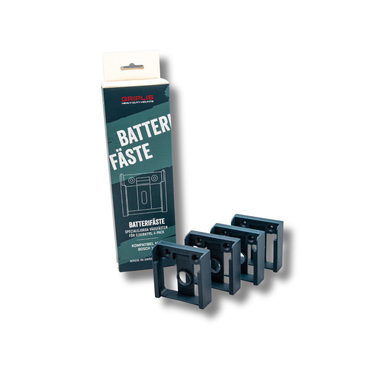Griplis BOSCH 18V Batterifäste / Batterihållare  4-pack