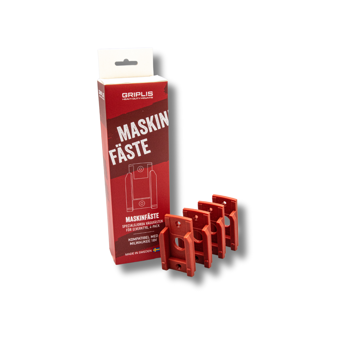 Griplis Milwaukee18V Maskinfäste / Maskinhållare 4-pack
