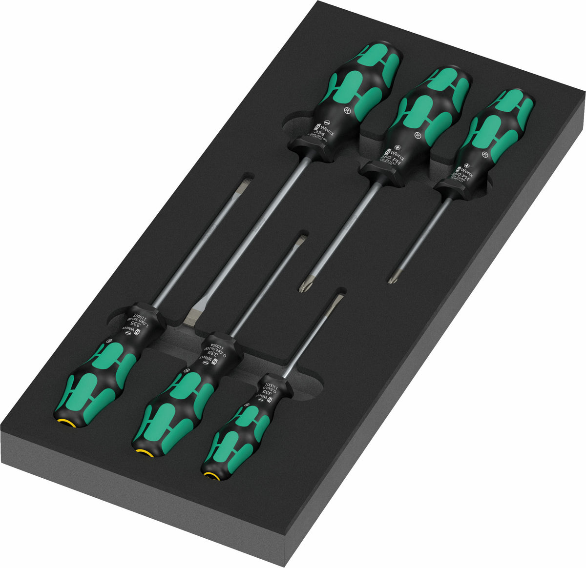 Wera 9717 Skuminsats Kraftform Serie 300 Sats 1,  7 delar