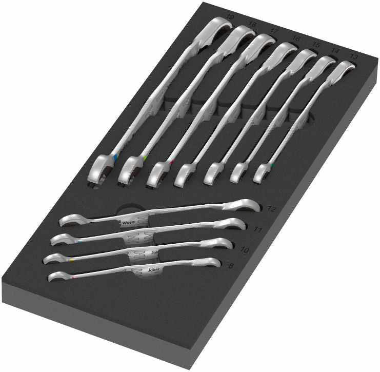 9733 Skumgummiinsats 6001 Joker Switch sats 1, 11 delar till Wera 9700 Tool Rebel-verktstadsvagn