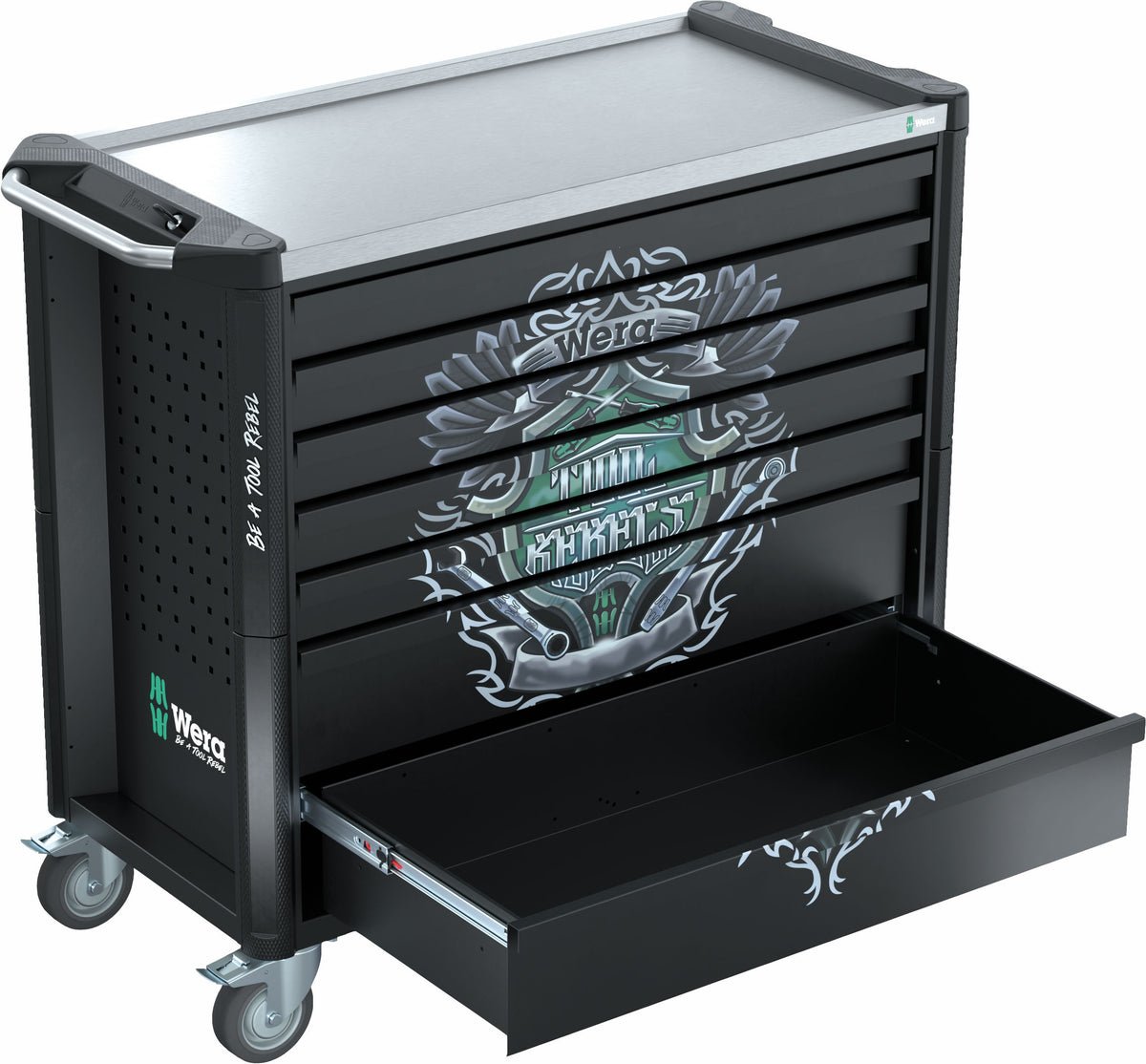 Wera 9801 Tool Rebel verkstadsvagn Stainless XXL, utan verktyg