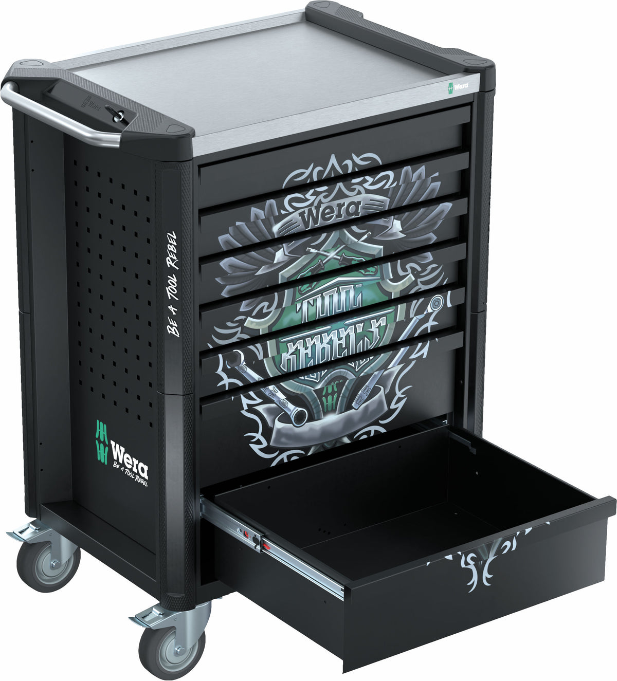 9805 Tool Rebel verkstadsvagn Stainless, utan verktyg