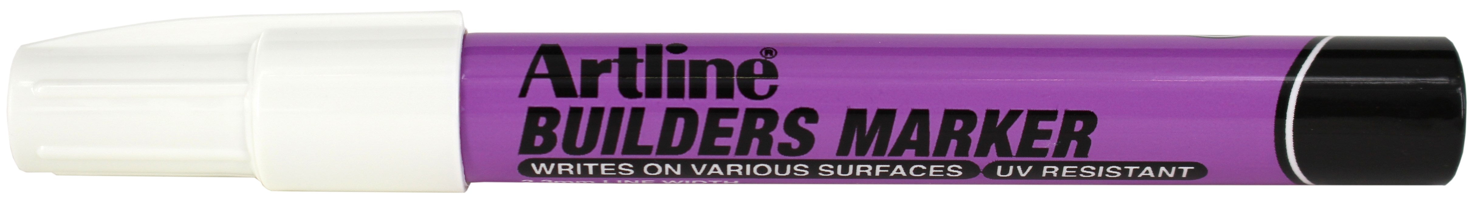 Artline builders marker vit