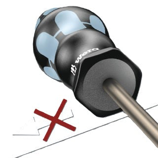 Wera 3335 Spårskruvmejsel-rak klinga Rostfritt stål 1,0 x 5,5 x 125mm - 032004