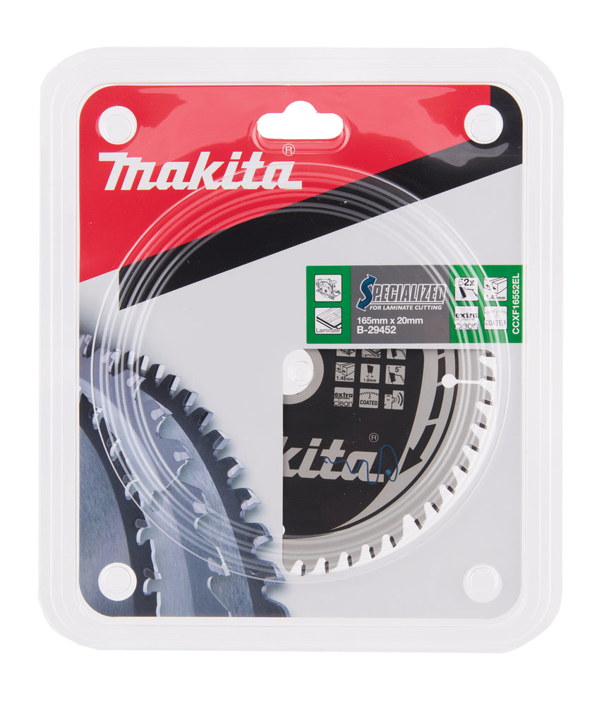 Makita Sågklinga HM Specialized Laminat 165 x 20 x 1,5 mm, 52T B-29452