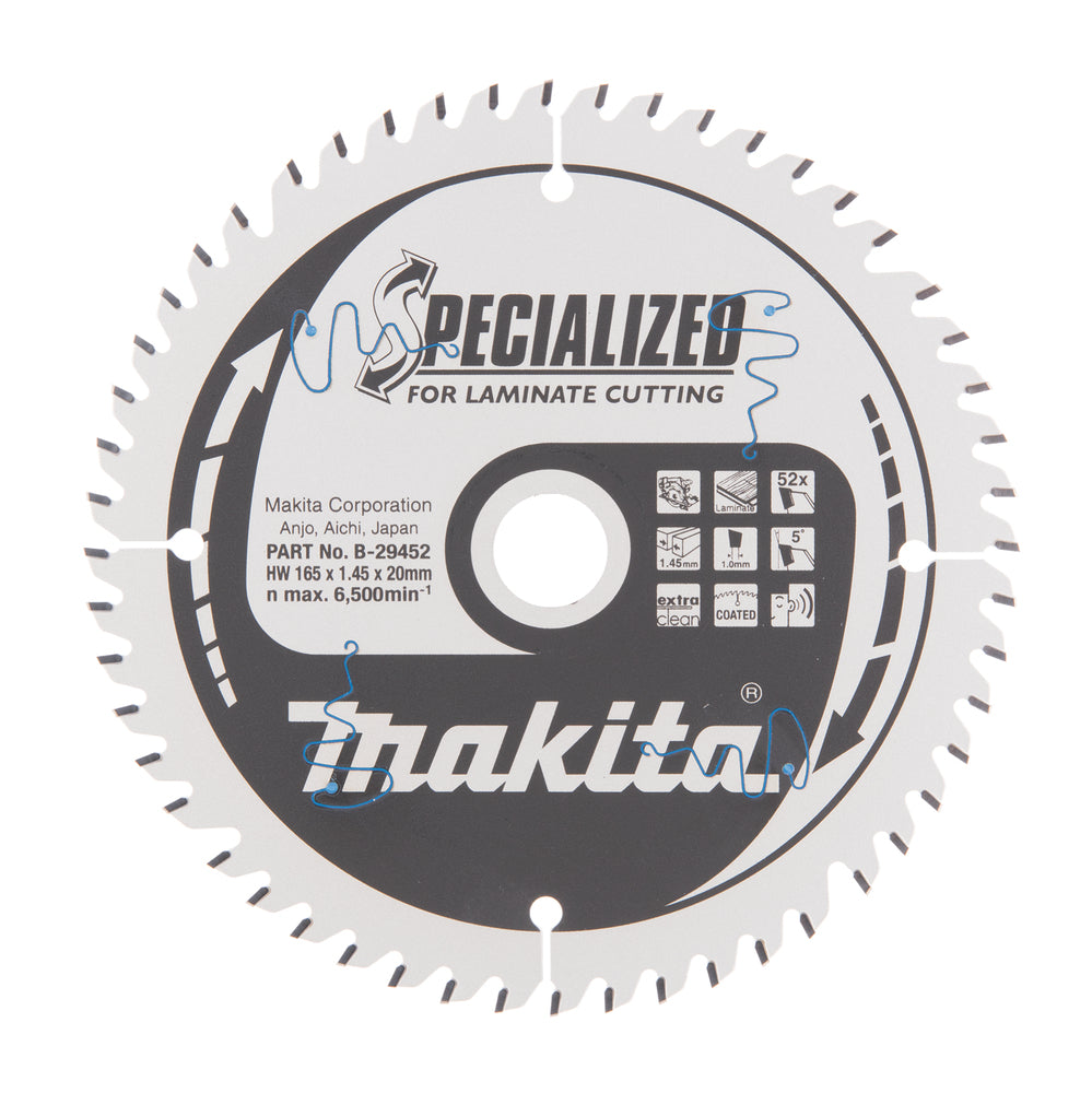 Makita Sågklinga HM Specialized Laminat 165 x 20 x 1,5 mm, 52T B-29452