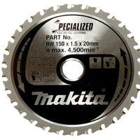 Makita Sågklinga HM Metall Specialized T.C.T, 150 x 20 mm, 32 T B-47036