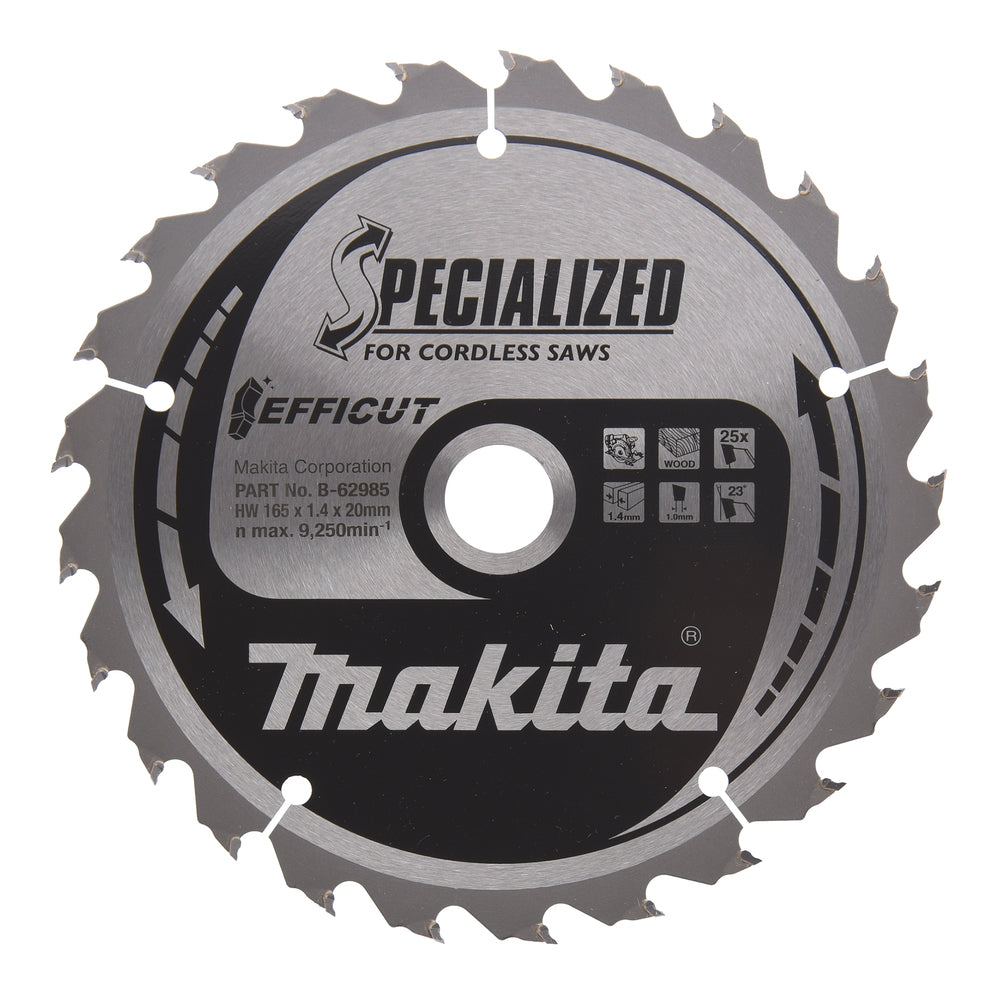 Makita Sågklinga EFFICUT T.C.T, Ø 165 x 20mm, 25T, B-62985