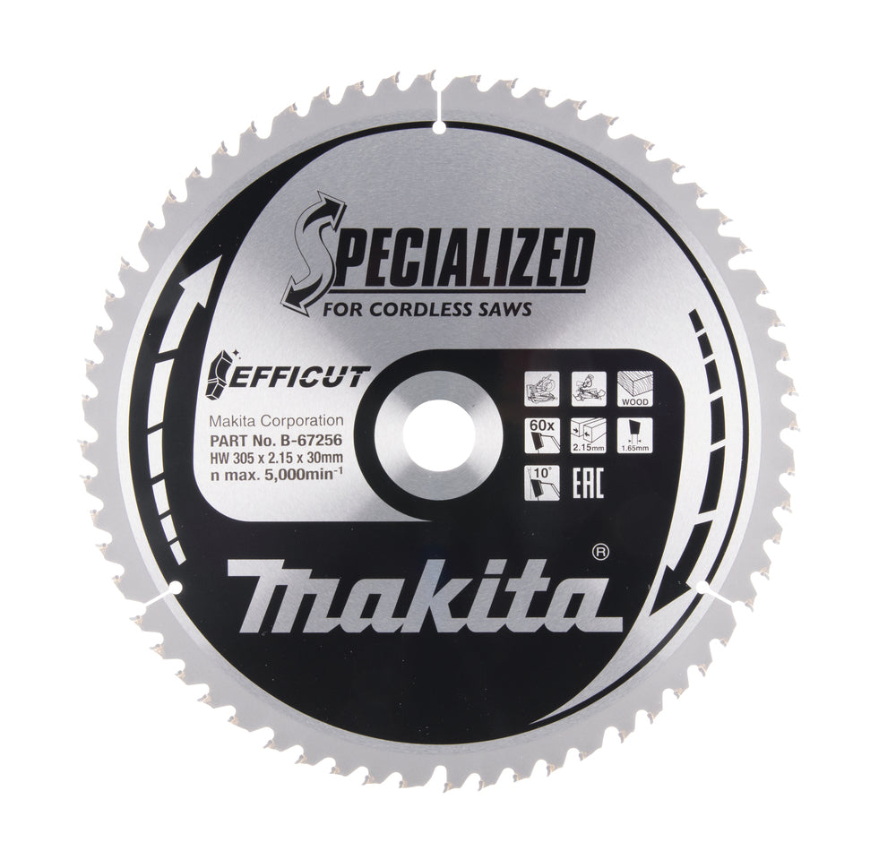 Makita Sågklinga Efficut Trä HM, 305 x 30 x 2,15 mm, 60T B-67256