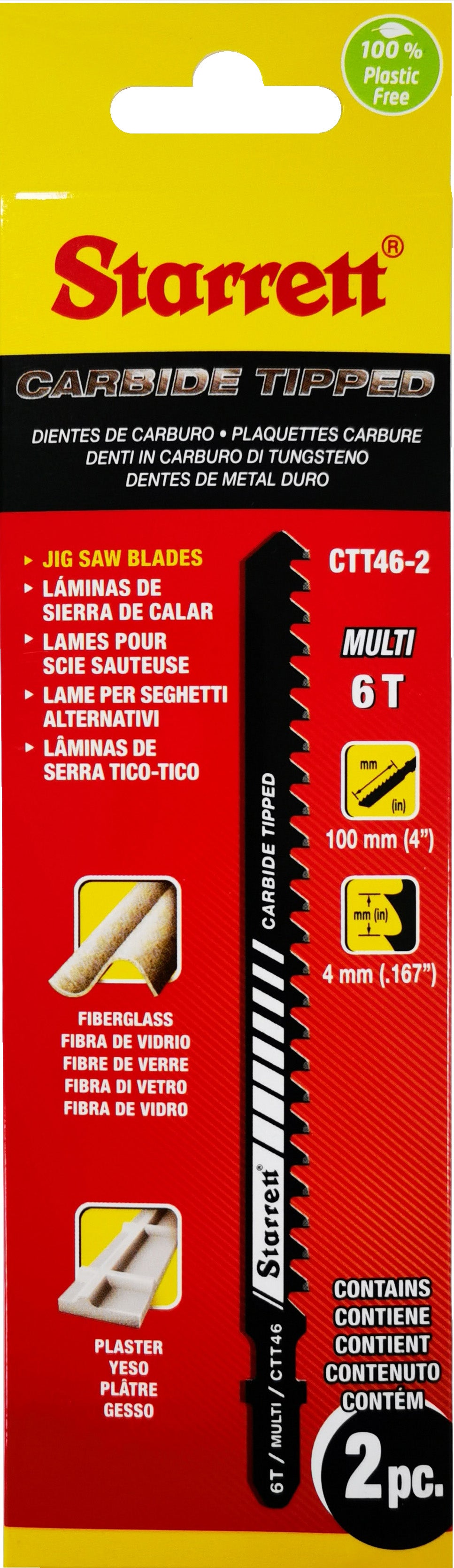 Starret Sticksågblad Karbidbelagt 2-Pack CTT46-2