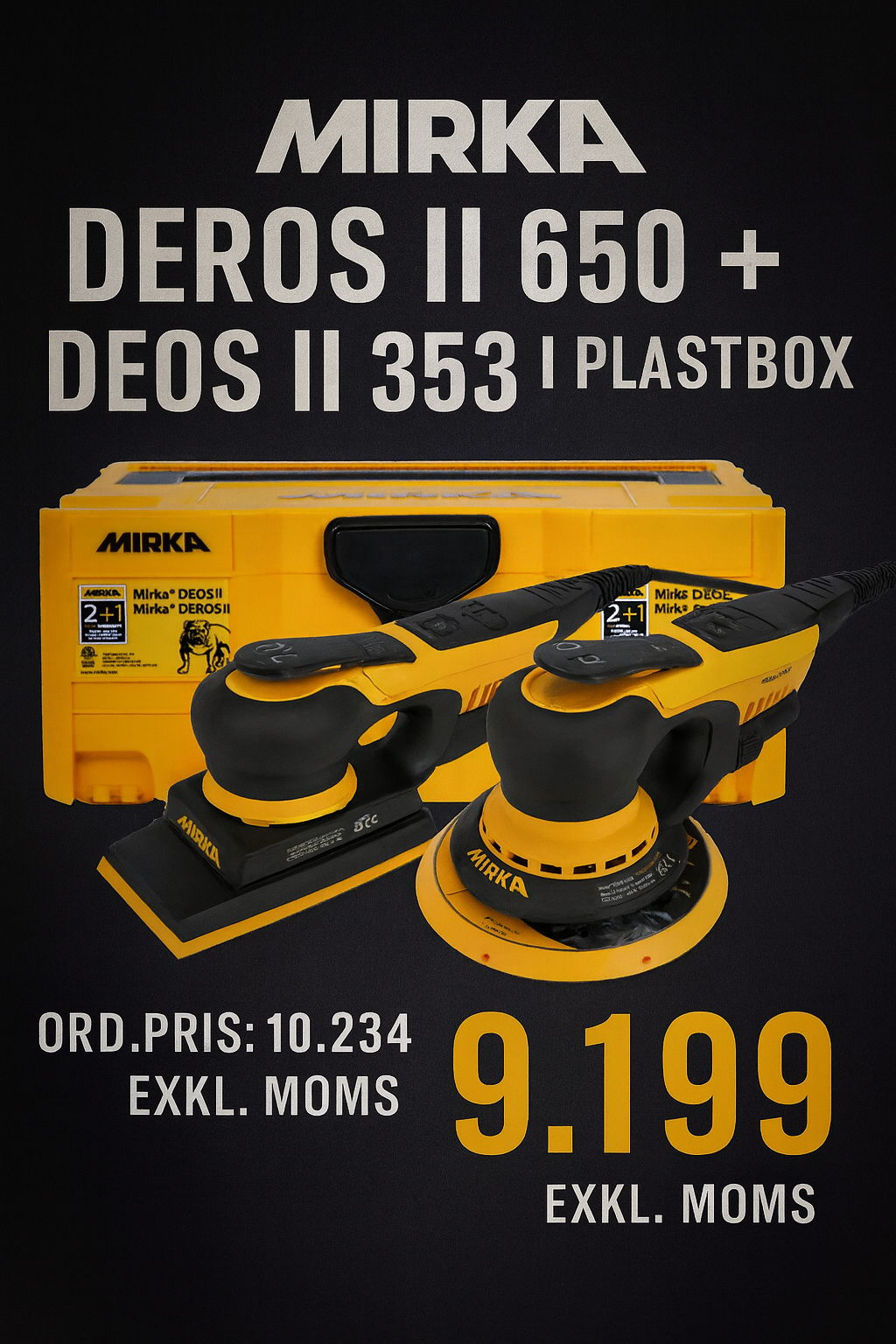 Mirka DEROS II 650 & DEOS II 353 i Plastbox - MID6535344CA