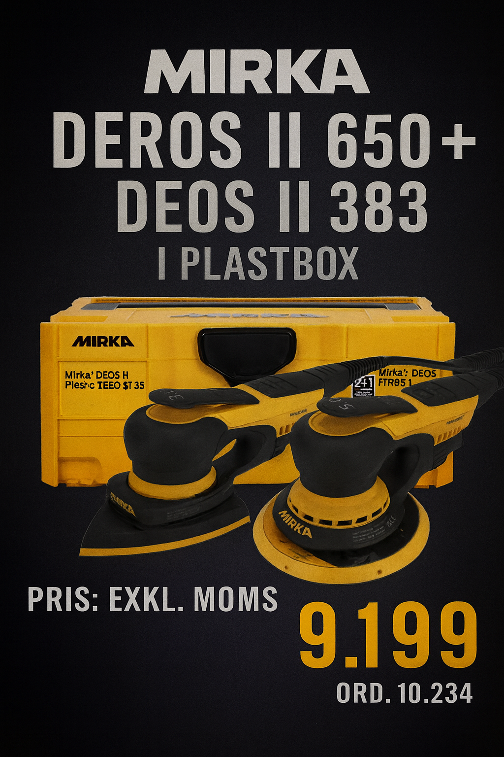 Mirka DEROS II 650 + DEOS II 663 i Plastbox - MID6566344CA
