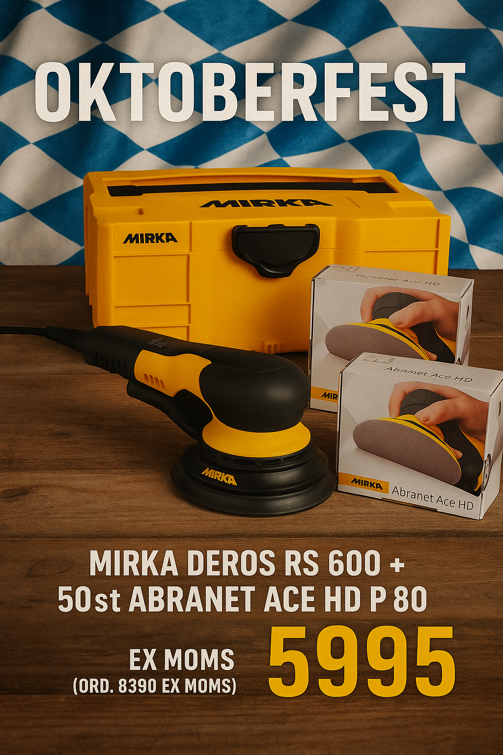 Mirka DEROS RS 600 + 50st Abranet Ace HD P80